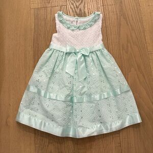 Bonnie Jean | Mint and White Formal Dress